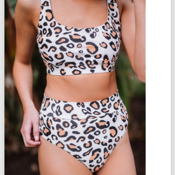 Other - Leopard high waisted swimsuit